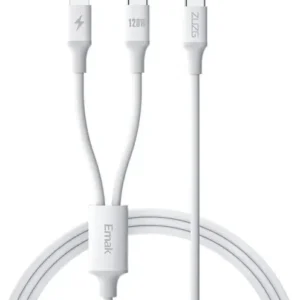 כבל סינכרון וטעינה 2 ב-1 מחיבור USB Type-C ו-Lightning לחיבור USB Type-C מבית FVI Technologies - אורך כבל 1.2 מטר