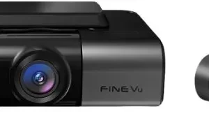 מצלמת דרך קדמית 4K ואחורית FHD לרכב דגם GX4K מבית FineVu + כרטיס זיכרון 128GB