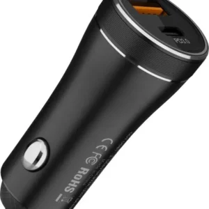 מטען רכב טעינה מהירה 43W בחיבור USB type-A+C ו-PD מבית VicoVation